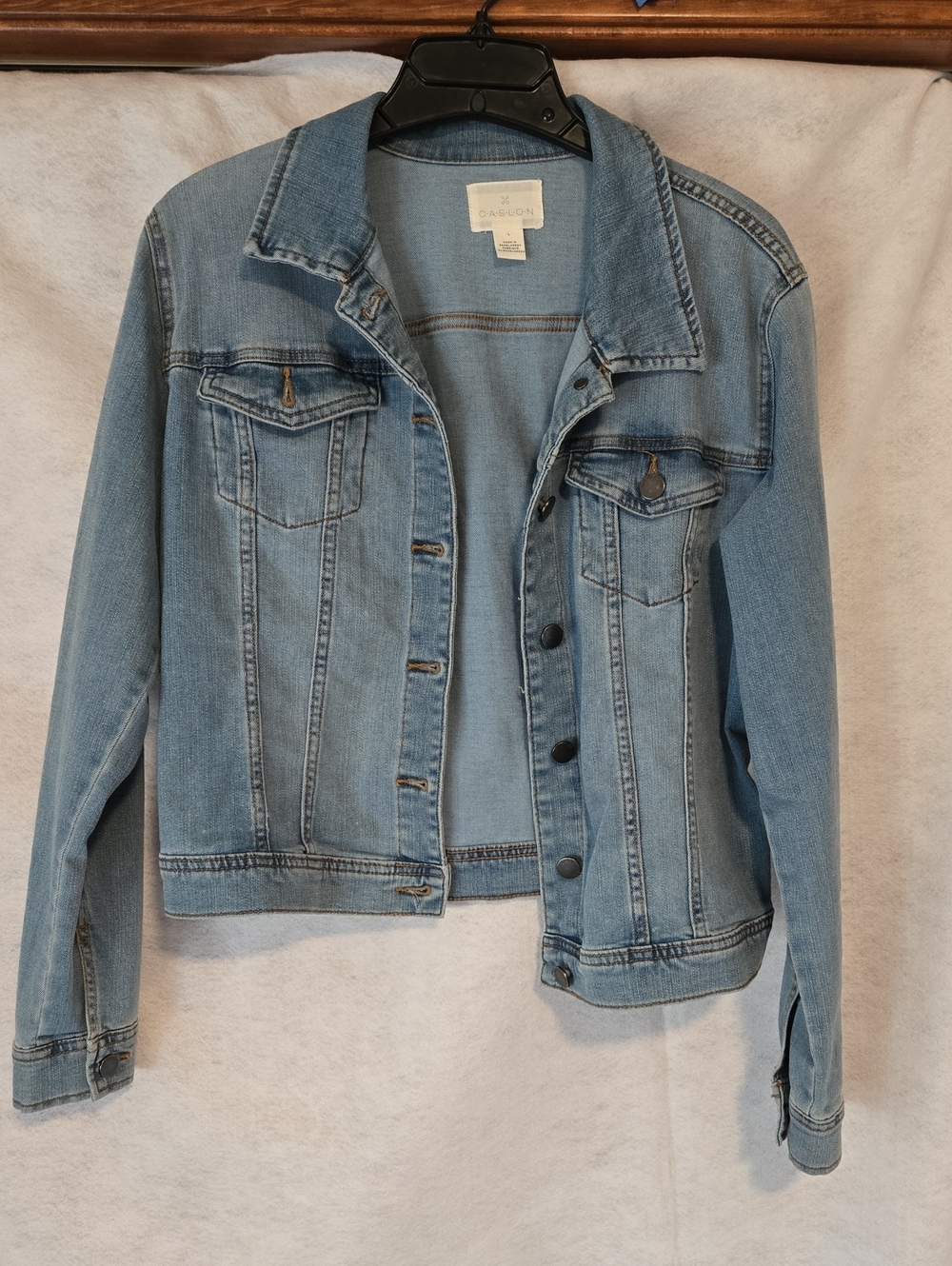 Caslon Light Blue Denim Jean Jacket - Women's